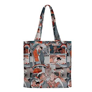 bingtiesha heartstopper tote bag high capacity bags casual shopping bag fashion high street canvas bag (wp08329)