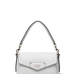 GUESS Eco Brenton Flap Shoulder Bag White One Size