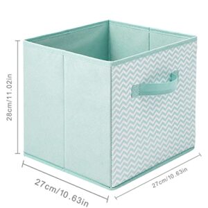 Debbu Basics Fabric Clothing Storage Bins - 10.6" x 10.6" x 11" - Collapsible Storage Cubes Organizer with Handles, Linen Foldable Storage Baskets Cloth Box Containers, Closet Organizers