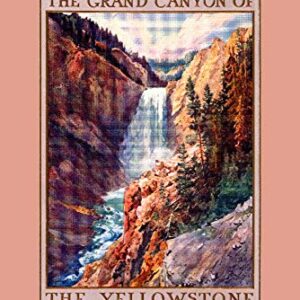 Yellowstone National Park, Wyoming, The Grand Canyon of Yellowstone, Contour (Canvas Deluxe Tote Bag, Faux Leather Handles & Zip Pocket)