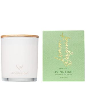 Living Light Luxury Soy Candles (Lemon Bergamot, Large)