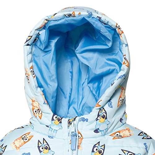 Bluey Bingo Toddler Boys Zip Up Fashion Winter Coat Puffer Jacket 3T Blue