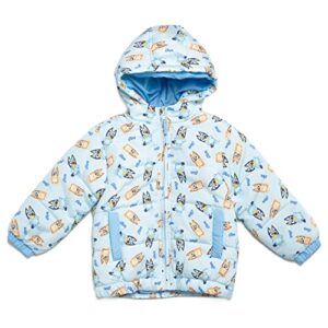 Bluey Bingo Toddler Boys Zip Up Fashion Winter Coat Puffer Jacket 3T Blue