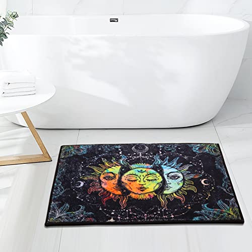 Creative Area Rug Carpet Anti-Slip Super Absorbent Carpet Bathroom Door Mat Sun Moon Carpet Home Living Room Bedroom Bathroom Decorative Carpet Plush Carpet with Anti-Slip Backing Carpet 20x31 Inch