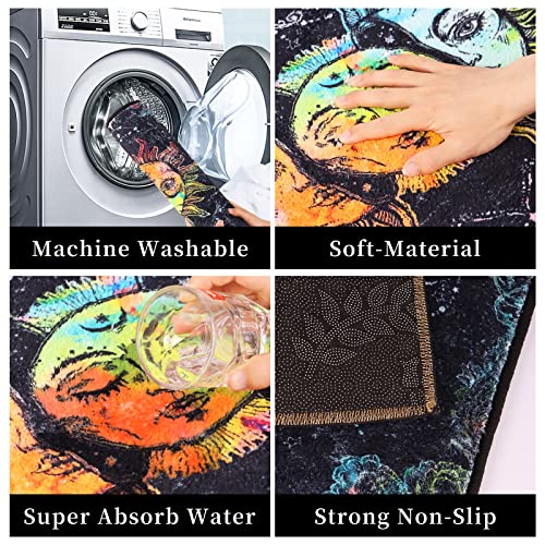 Creative Area Rug Carpet Anti-Slip Super Absorbent Carpet Bathroom Door Mat Sun Moon Carpet Home Living Room Bedroom Bathroom Decorative Carpet Plush Carpet with Anti-Slip Backing Carpet 20x31 Inch