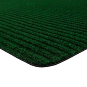 Mohawk Home Utility Floor Mat Solid Dark Forest Green (2' x 6') Perfect for Garage, Entryway, Porch, and Laundry Room