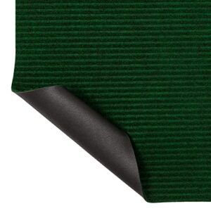 Mohawk Home Utility Floor Mat Solid Dark Forest Green (2' x 6') Perfect for Garage, Entryway, Porch, and Laundry Room