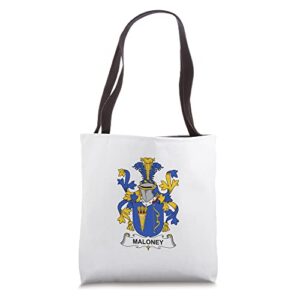 maloney coat of arms – family crest tote bag