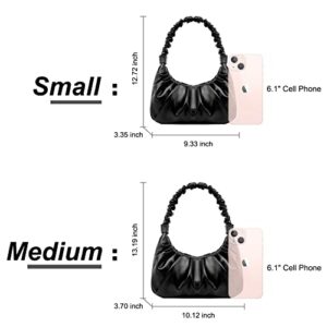 PS PETITE SIMONE Small White Purse Sofii Shoulder Bag Mini Black Clutch Purses for Women Trendy Handbag Beige Purse