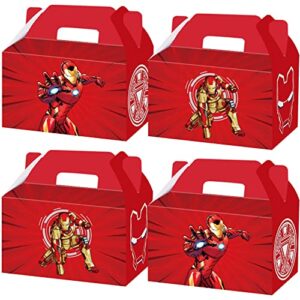 RenbangUS 16 Pcs Iron Hero Birthday Party Favors Boxes for Kids, Iron Hero Gift Boxes Goodie Candy Boxes for Classroom Rewards Carnival Prizes Decor Gifts for Boys Girls