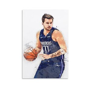 fanchuang luka doncic basketball posters motivational poster for boys bedroom wall canvas inspirational wall art unframe-style 12x18inch(30x45cm)