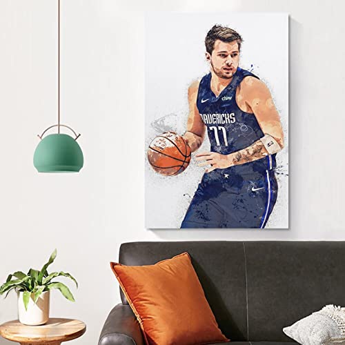 FANCHUANG Luka Doncic Basketball Posters Motivational Poster for Boys Bedroom Wall Canvas Inspirational Wall Art Unframe-style 12x18inch(30x45cm)