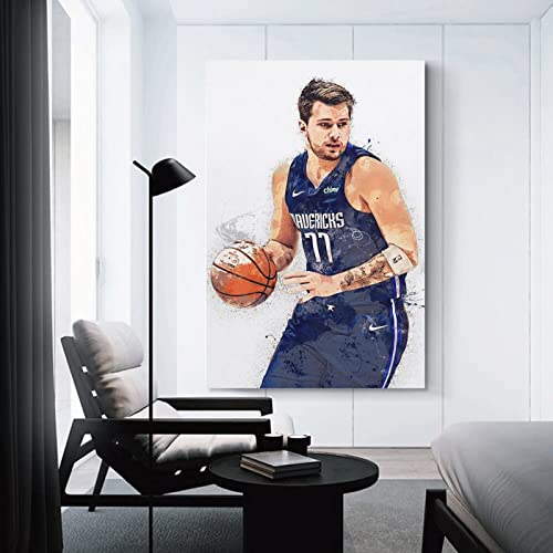 FANCHUANG Luka Doncic Basketball Posters Motivational Poster for Boys Bedroom Wall Canvas Inspirational Wall Art Unframe-style 12x18inch(30x45cm)