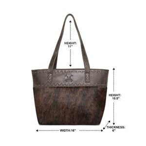 Montana West Real Leather Safety Travel Tote Shoulder Handbag Fashion Tote Purses for Women MBB-MWRG-030CF