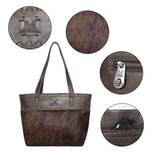 Montana West Real Leather Safety Travel Tote Shoulder Handbag Fashion Tote Purses for Women MBB-MWRG-030CF