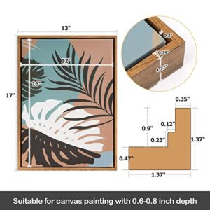 FOLKOR Floating Frame for 11x14 Canvas Painting 0.6-0.8" Deep, 2 Pack Floater Frame for Canvas Prints, 11 by 14 Art frame for Gallery Wall Living Room Bedroom Decor (Dark Brown)