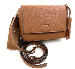 tory burch thea web flap crossbody women’s bag (moose)