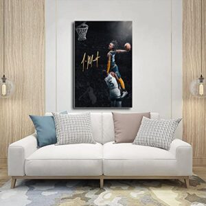 QEWRT Ja Morant Poster Basketball Portrait Art 1 Picture Canvas Bedroom Wall Decor Print Offices Dorm Room Decor