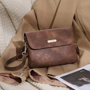 CHOLISS Leather Small Crossbody Bags for Women Designer Cell Phone Bag Wallet Purses Adjustable Strap