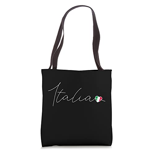 Italia Simple Love Italian Flag Heart on Italy Tote Bag