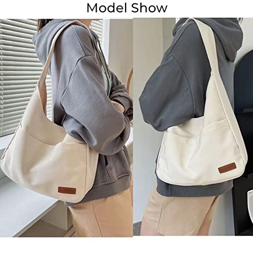 Sanxiner Large Capacity Tote Shoulder Bag,Lightweight Hobo Handbag,Work Tote Bag For Women (1-Khaki)