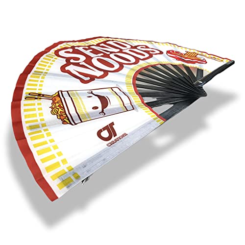 CTT CREATIONS Large Folding Fan- 13i nches Tall 25 inches Wide- Hand Fan- Send Noods- Fan for Events Rave Concert and Festival- Light and Compact