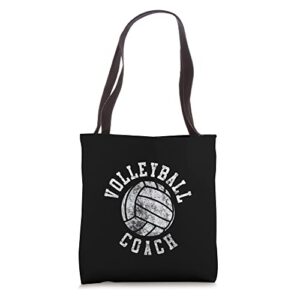 vintage volleyball coach tote bag