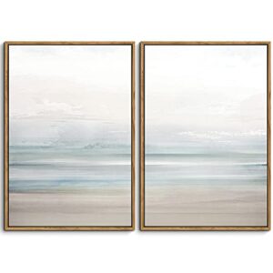 gardenia art beach canvas wall art prints abstract ocean coastal decor natural landscape painting modern artwork for living room bathroom bedroom home decor stretched framed ready to hang 16″x24″