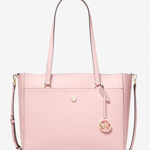 Michael Kors Maisie Large Pebbled Leather 3-IN-1 Tote Bag (DK Powder Blush)