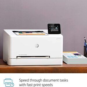 HP Color Laserjet Pro M255dw Wireless Laser Printer-Remote Mobile Print, Auto Duplex Printing，22 ppm, 250-Sheet，Compatible with Alexa, White- WULIC Printer Cable.