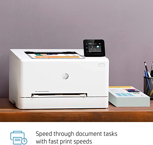 HP Color Laserjet Pro M255dw Wireless Laser Printer-Remote Mobile Print, Auto Duplex Printing，22 ppm, 250-Sheet，Compatible with Alexa, White- WULIC Printer Cable.