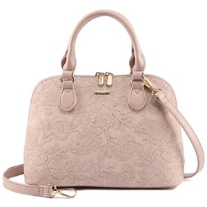 lovevook small purse pink crossbody bags for women trendy top-handle handbags fashion satchel bag pink-flower