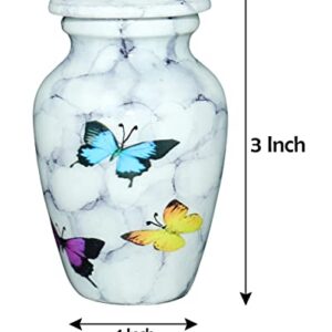 Small Designer Butterfly Urns with a Keepsake Velvet Box for Human Ashes | Handcrafted Cremation Urns for Human Remains