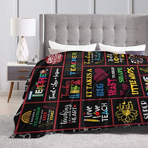 JOPJOLIW Teacher Gifts Blanket-Teacher Gifts for Women Men-Teacher Appreciation Gifts-Teacher Graduation Birthday Back to School Gifts Throw Blankets 60"x50" -1