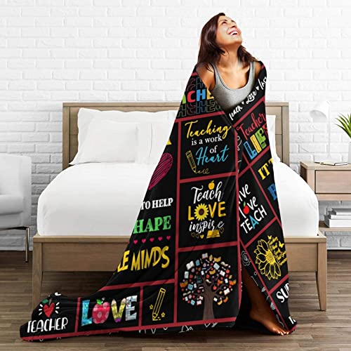 JOPJOLIW Teacher Gifts Blanket-Teacher Gifts for Women Men-Teacher Appreciation Gifts-Teacher Graduation Birthday Back to School Gifts Throw Blankets 60"x50" -1