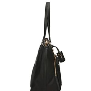 Love Moschino Women's Black Nylon Tote with Leather Trim