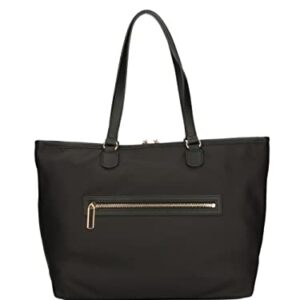 Love Moschino Women's Black Nylon Tote with Leather Trim