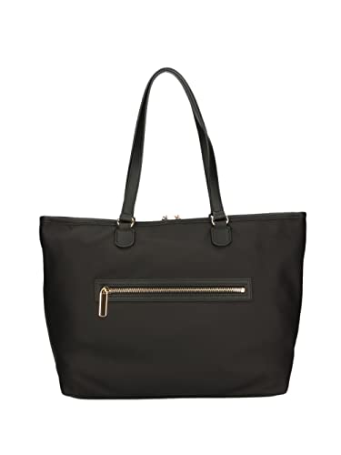 Love Moschino Women's Black Nylon Tote with Leather Trim