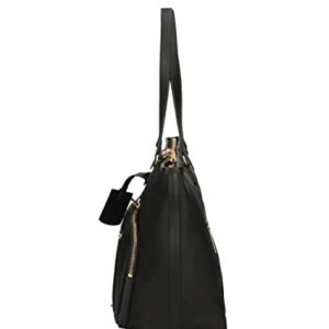 Love Moschino Women's Black Nylon Tote with Leather Trim