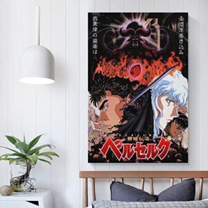 LIUBO Berserk Anime Poster For Room Aesthetic Poster Canvas Wall Art Room Aesthetic Posters 12x18inch(30x45cm)