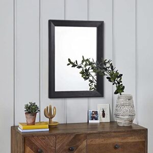 AAZZKANG Wall Mirror Black Rectangle Rustic Wood Mirror Decorative Hanging Mirror for Bathroom Bedroom Farmhouse