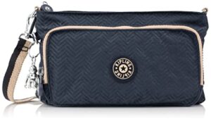 kipling womens women’s myrte crossbody handbag, metallic purse, nylon clutch and waist convertible bag, endless bl emb, 9.5 l x 5.75 h 1.75 d us