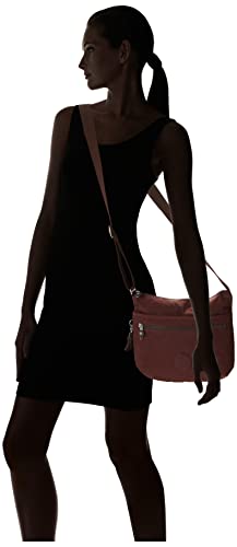 Kipling Womens WomenÂ’s Arto Crossbody Bag, Lightweight Everyday Purse, Casual Nylon Shoulder Bag, Mahogany, 11.5 L x 10.25 H 1.5 D US