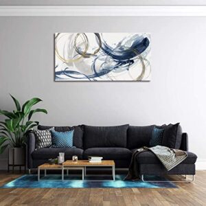 Sxurmtiie Canvas Wall Art Abstract Art Paintings Blue Fantasy Colorful Graffiti on White Background Modern Artwork wall Decor for Living Room Bedroom Kitchen20 x40