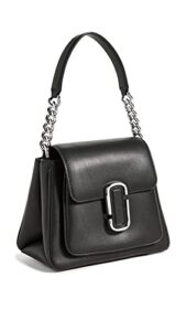 marc jacobs women’s the j marc chain mini satchel, black/silver, one size