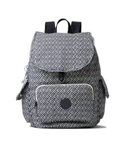 kipling women’s city pack small backpack, lightweight versatile daypack, nylon school bag, urban chevron, 10.75”l x 13.25”h x 7.5”d