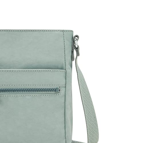 Kipling Womens Women's New Angie Handbag, Lightweight Bag, Nylon Travel Crossbody Bag, Tender Sage C, 10.75 L x 8 H 3 D US