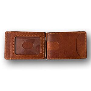 PEGAI Leather Moneyclip Wallet - MAX (Rust)