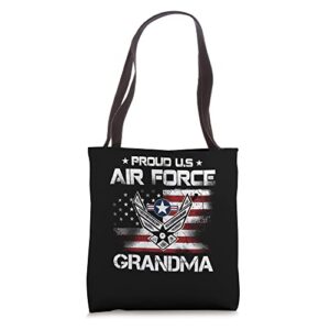 us air force proud grandma air force veteran for 4th of july tote bag