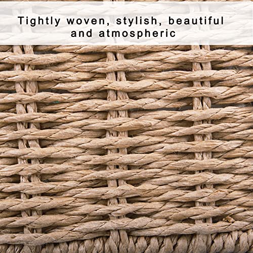 Women's Straw Bag Vintage Basket Purse Summer Beach Handbag Rattan Crossbody Bag Casual Vacation (Handbag-Khaki)